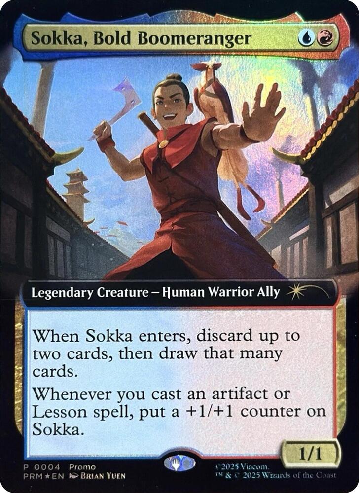 Sokka, Bold Boomeranger (Extended Art) [ #0004] (TLA-P) Foil Near Mint