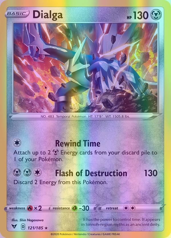 Dialga - 121/185 (SWSH04) Holo Rare - Near Mint Reverse Holofoil