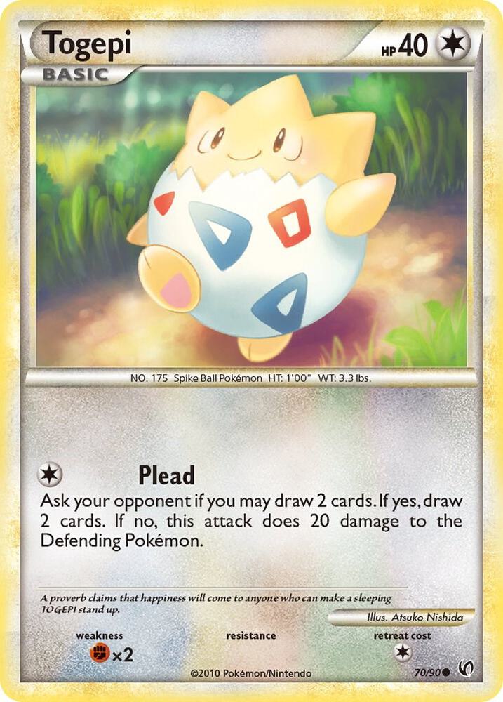 Togepi - 70/90 (UD) Reverse Common - Moderate Play Reverse Holofoil