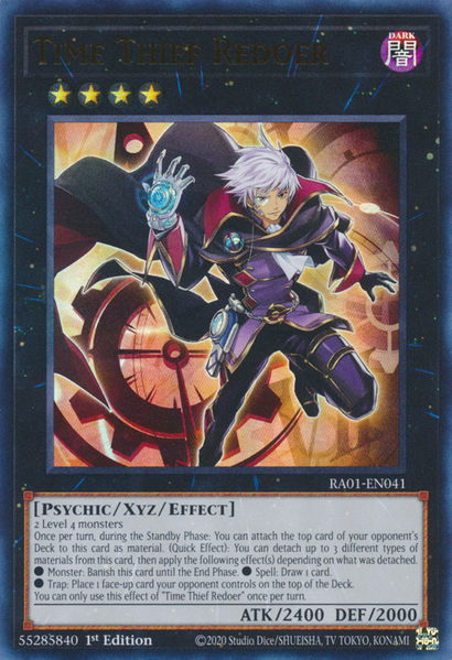 Time Thief Redoer (RA01-EN041) Prismatic Ultimate Rare - Near Mint 1st Edition