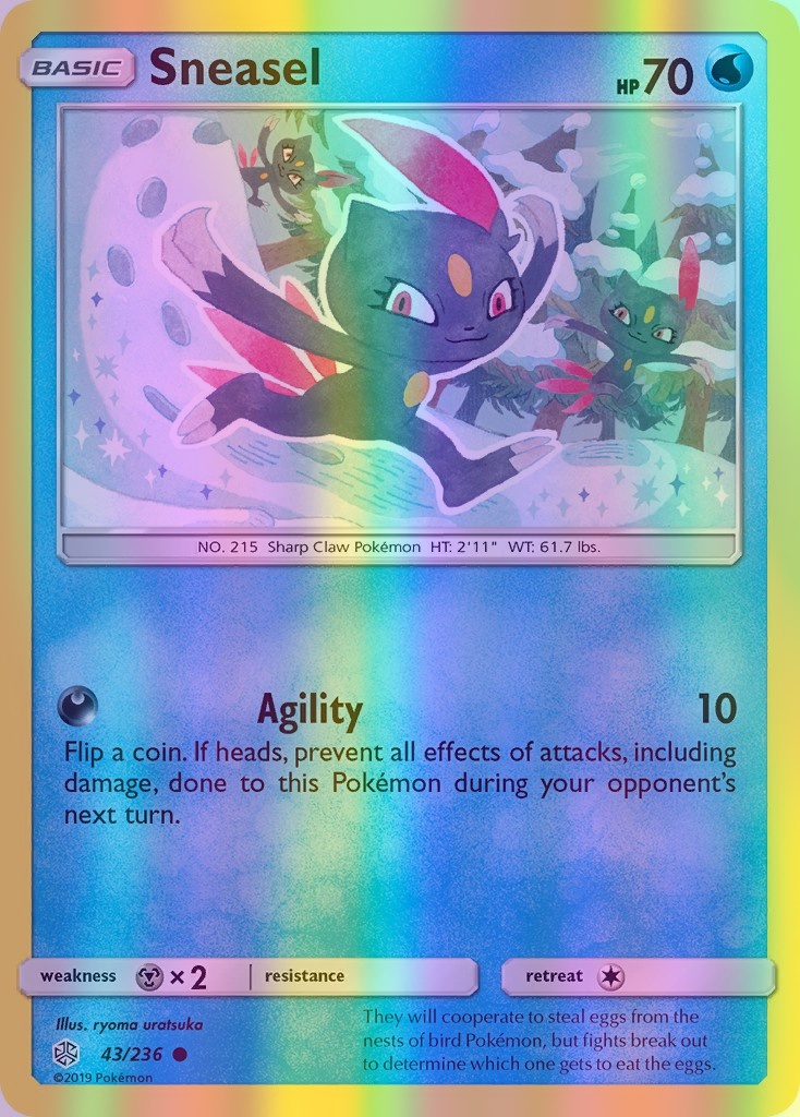 Sneasel - 043/236 (CEC) Common - Near Mint Reverse Holofoil