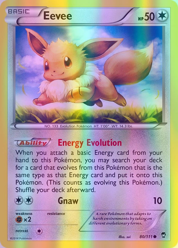 Eevee - 080/111 (FFI) Common - Near Mint Reverse Holofoil