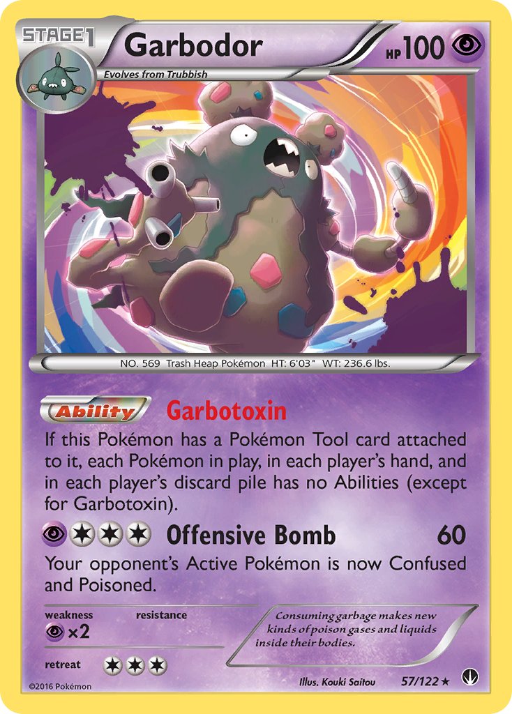 Garbodor - 057/122 (BKP) Holo Rare - Near Mint Holofoil