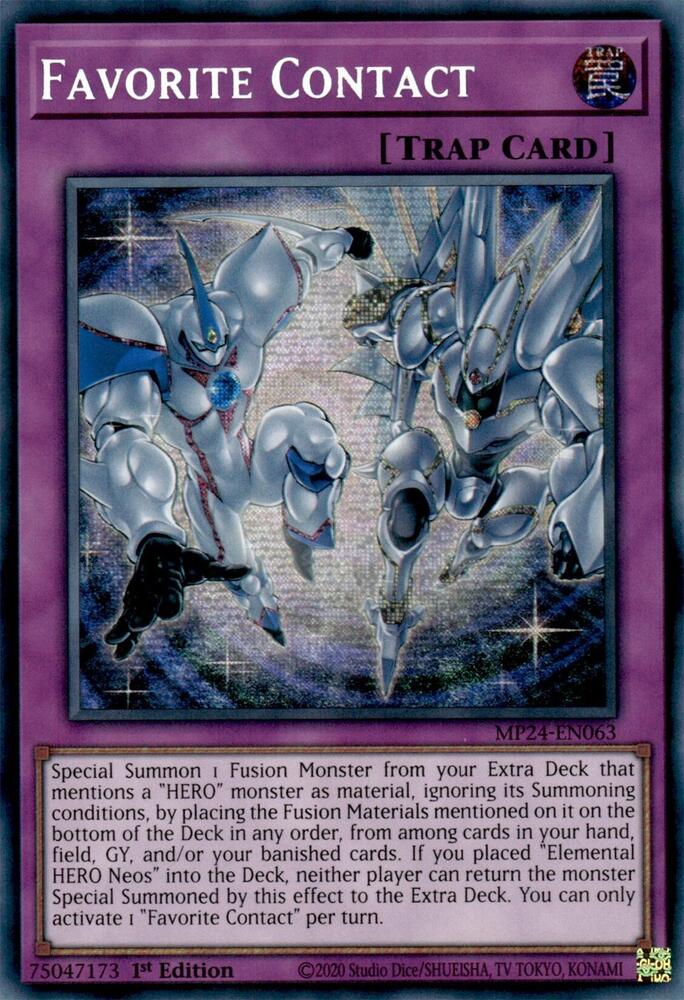 Favorite Contact (MP24-EN063) Prismatic Secret Rare - Near Mint 1st Edition