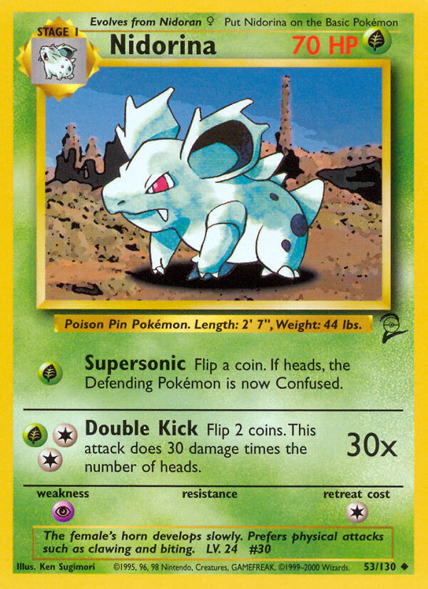 Nidorina - 053/130 (BS2) Uncommon - Near Mint