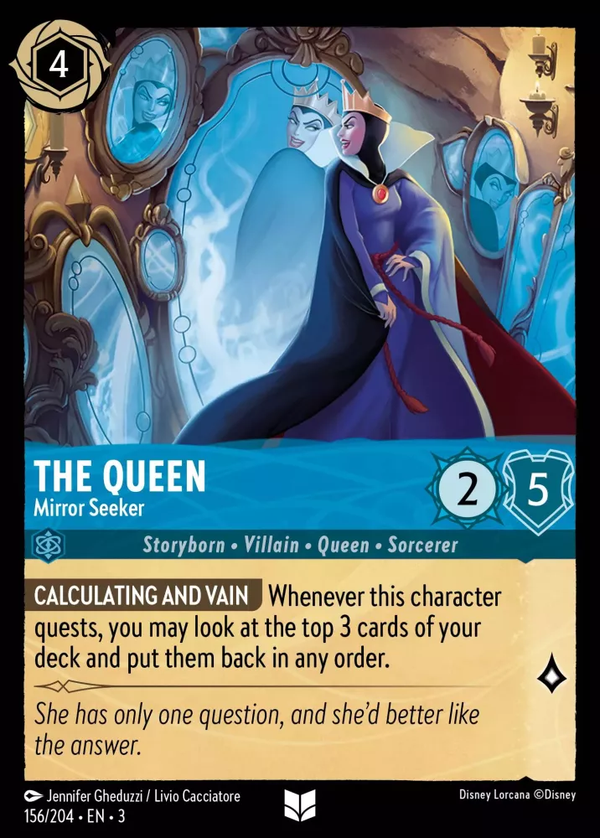 The Queen - Mirror Seeker (Into the Inklands 156/204) Uncommon - Near Mint