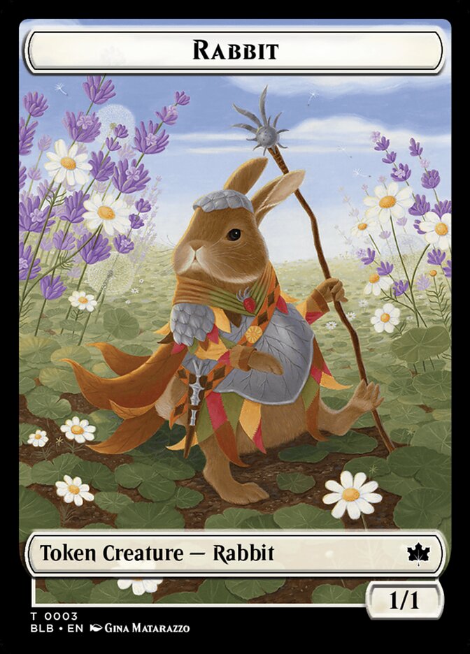 Flowerfoot Swordmaster [#0001] // Rabbit [#0003] (BLB-T-FOIL)