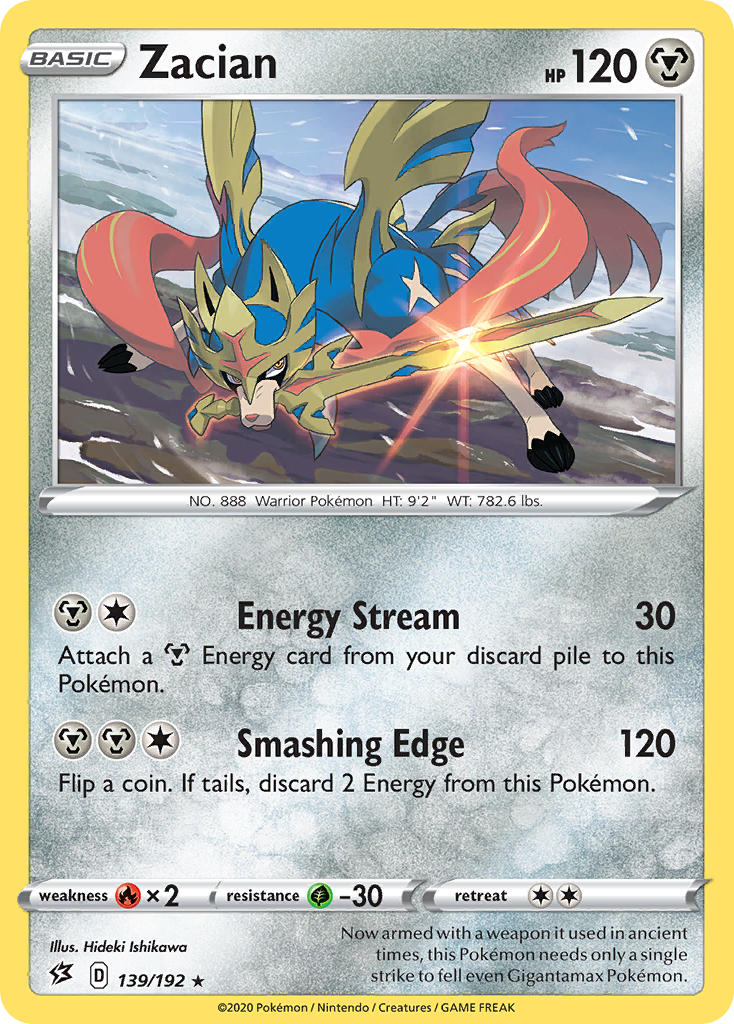 Zacian - 139/192 (SWSH02) Rare - Near Mint