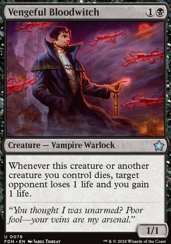 Vengeful Bloodwitch [#0076] (FDN-U-FOIL)