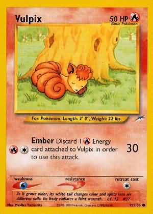Vulpix - 91/105 (N4) Common Light Play Unlimited