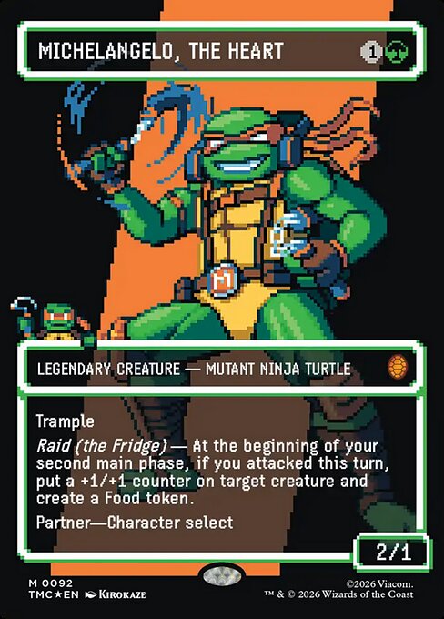 Michelangelo, the Heart [ #0092 Borderless Surge Foil ] (TMC-M)