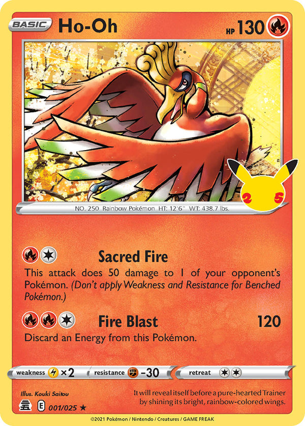 Ho-Oh - 001/025 (CLB) Holo Rare - Near Mint Holofoil