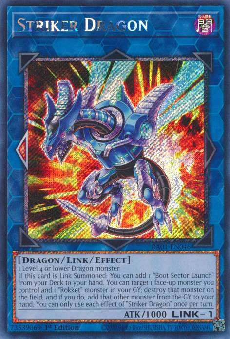 Striker Dragon (RA01-EN046) Platinum Secret Rare - Near Mint 1st Edition