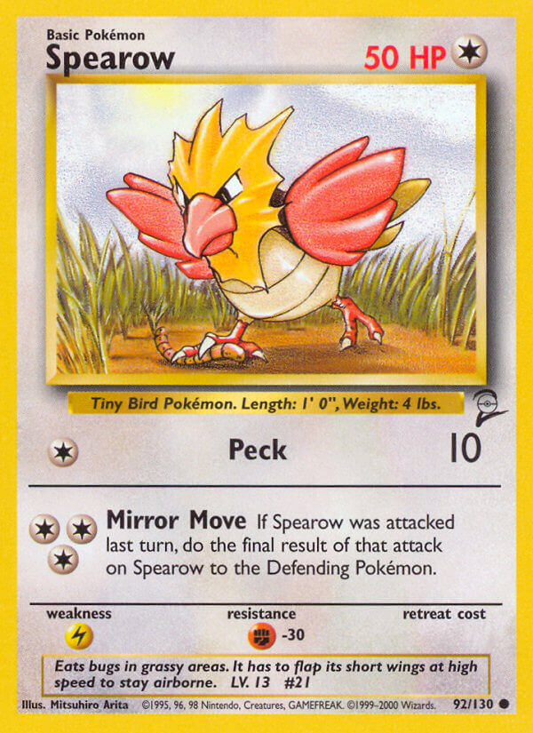 Spearow - 092/130 (BS2) Common - Near Mint