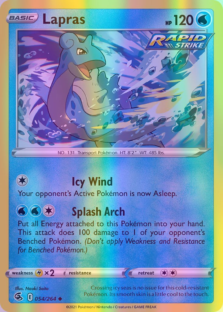 Lapras - 054/264 (SWSH08) Uncommon - Near Mint Reverse Holofoil