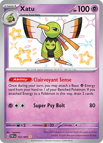 Xatu - 152/091 (PAF) Secret Rare - Near Mint Holofoil