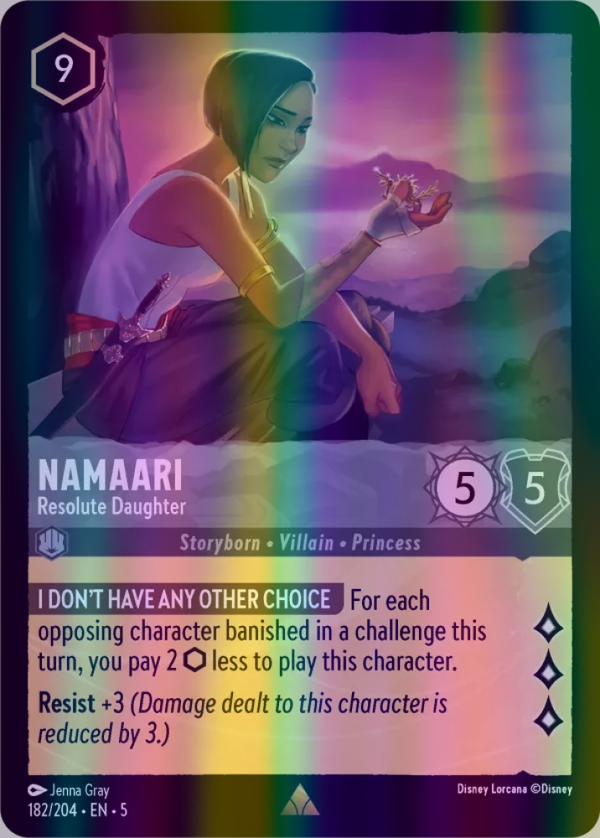 Namaari - Resolute Daughter (Shimmering Skies 182/204) Rare - Near Mint Cold Foil