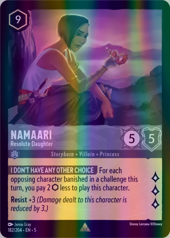 Namaari - Resolute Daughter (Shimmering Skies 182/204) Rare - Near Mint Cold Foil