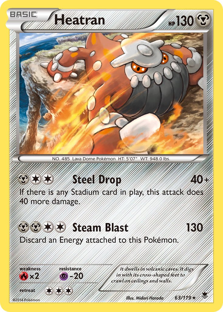 Heatran - 063/119 (PHF) Holo Rare - Near Mint Holofoil