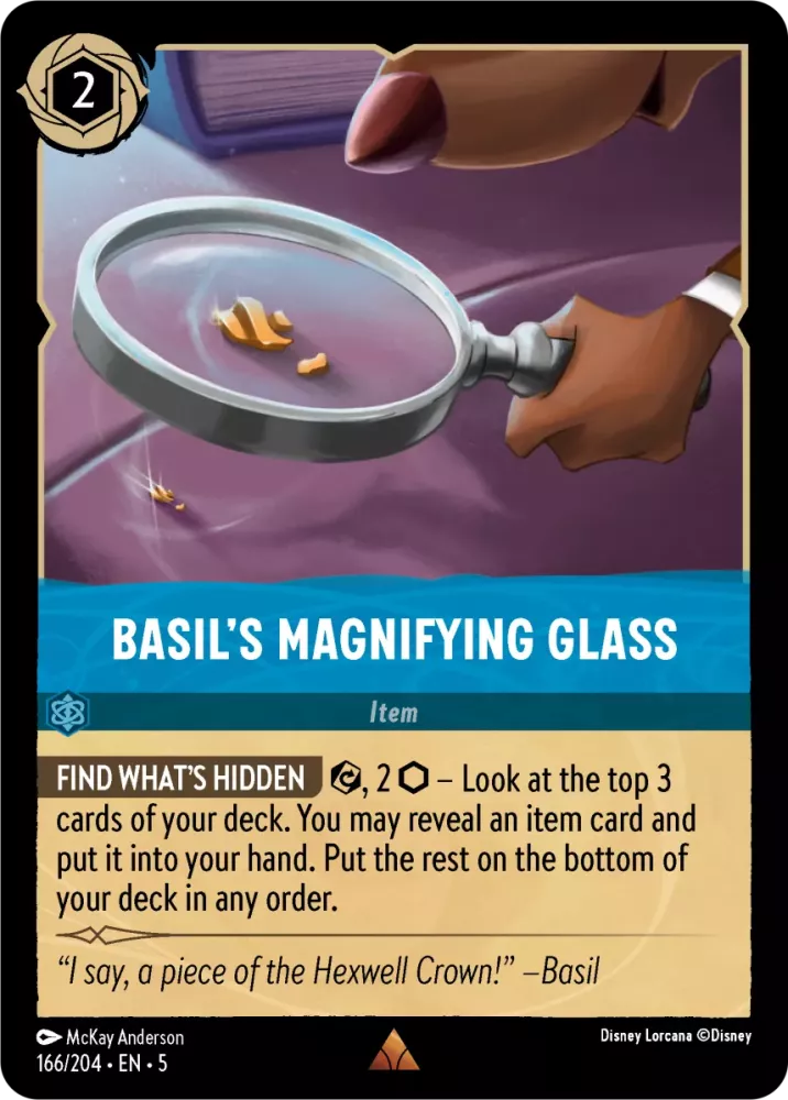 Basil's Magnifying Glass (Shimmering Skies 166/204) Rare - Near Mint