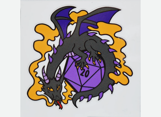 Dice Dragon Sticker: Smoke