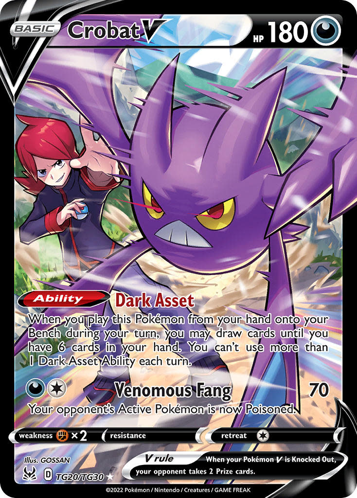 Crobat V - TG20/TG30 (SWSH11:TG) Ultra Rare - Light Played Holofoil
