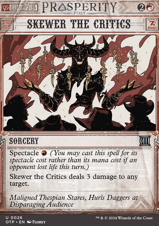 Skewer the Critics [#0026 Showcase] (OTP-U-FOIL)