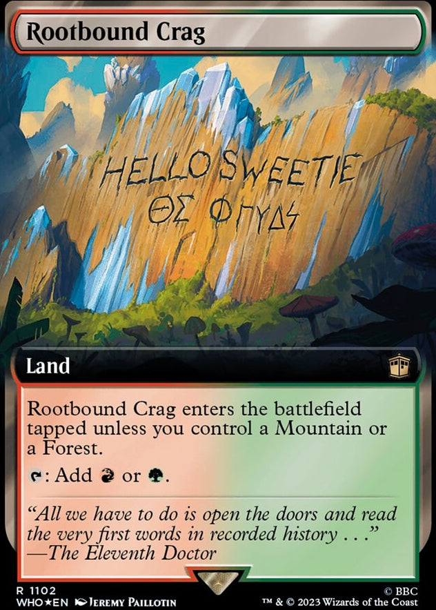 Rootbound Crag [#1102 Surge Foil Extended Art Reprint] (WHO-R)