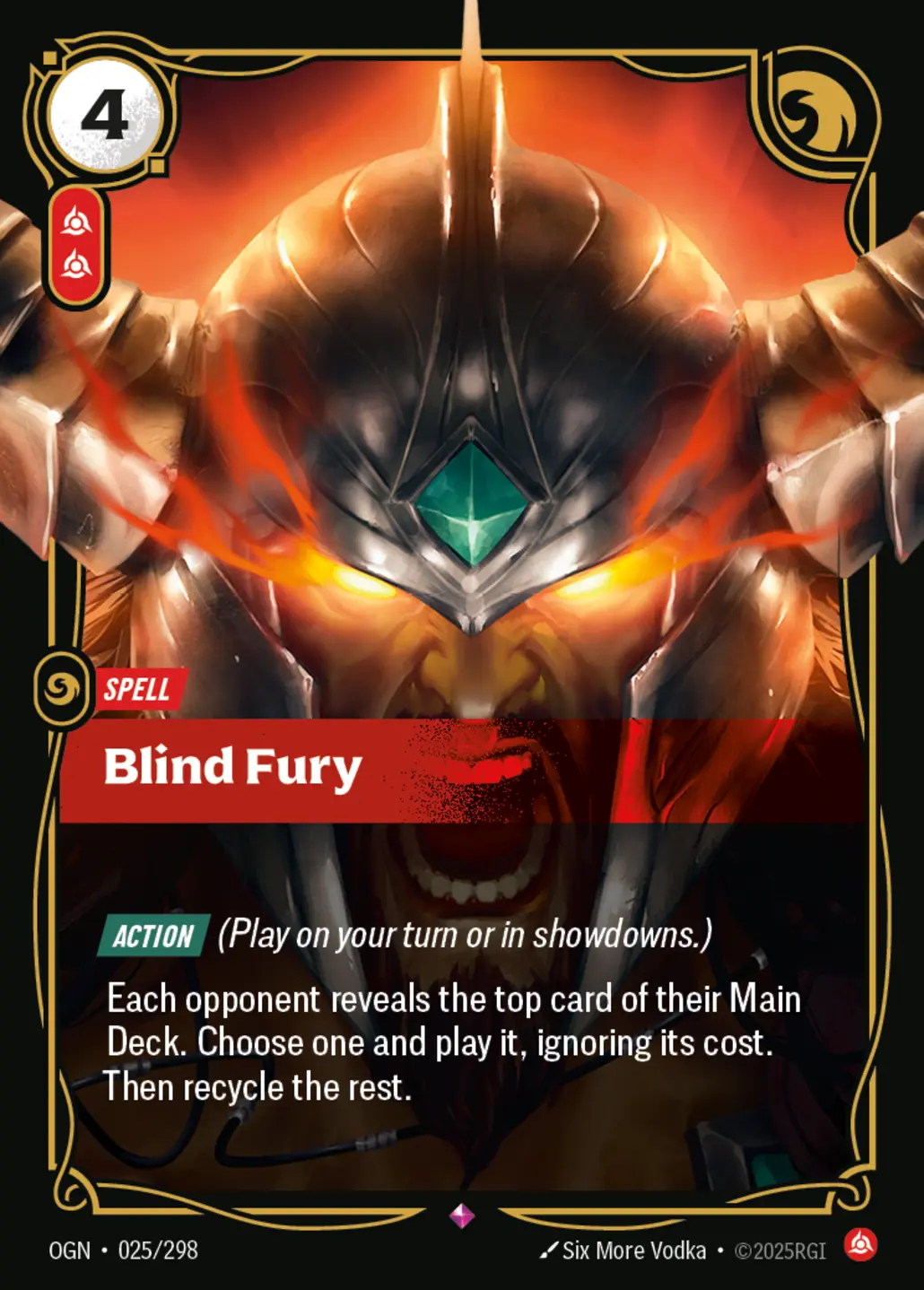 Blind Fury - 025/298 (OGN) Rare