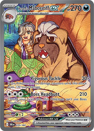 Arven's Mabosstiff ex - 235/182 (DRI) Special Illustration Rare