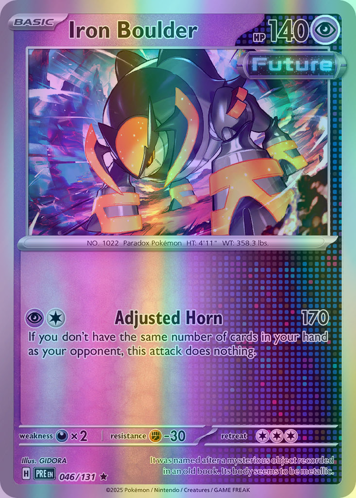 Iron Boulder - 046/131 (PRE) Rare - Near Mint Reverse Holofoil