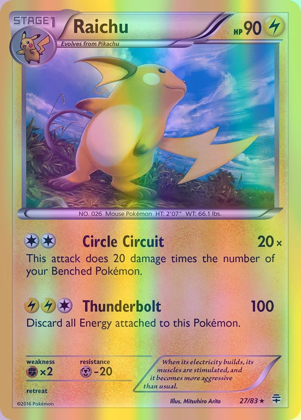 Raichu - 027/083 (GEN) Holo Rare - Near Mint Reverse Holofoil