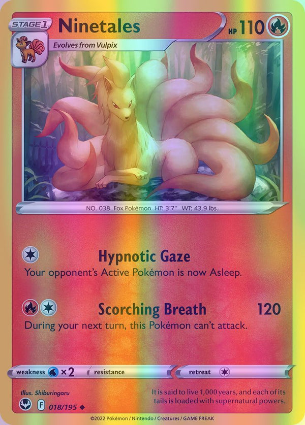 Ninetales - 018/195 (SWSH12) Uncommon - Near Mint Reverse Holofoil