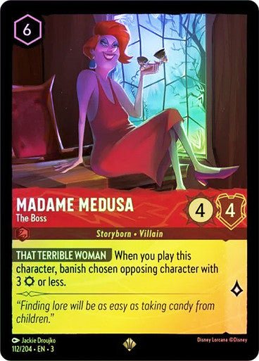 Madame Medusa - The Boss (Into the Inklands 112//204) Super Rare - Near Mint Cold Foil