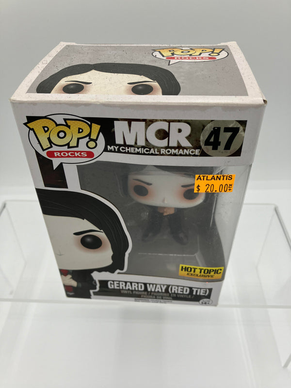 POP Figure: My Chemical Romance #047 - Gerard Way (Red Tie) (Hot Topic Exclusive) BOX DAMAGE