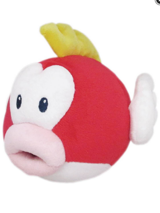 SUPER MARIO BROS CHEEP CHEEP 6 IN PLUSH
