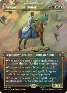 Aragorn, the Uniter [ #0069 Borderless Surge Foil ] (HOC-M)
