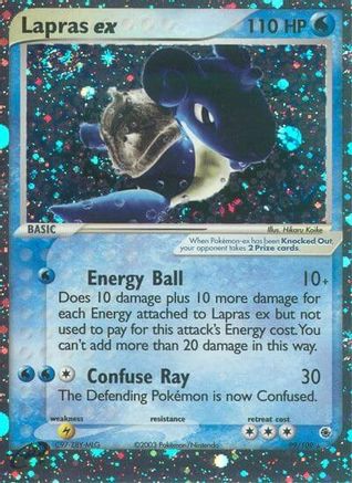 Lapras ex- 99/109 (RS) Holo Rare - Moderate Play Holofoil