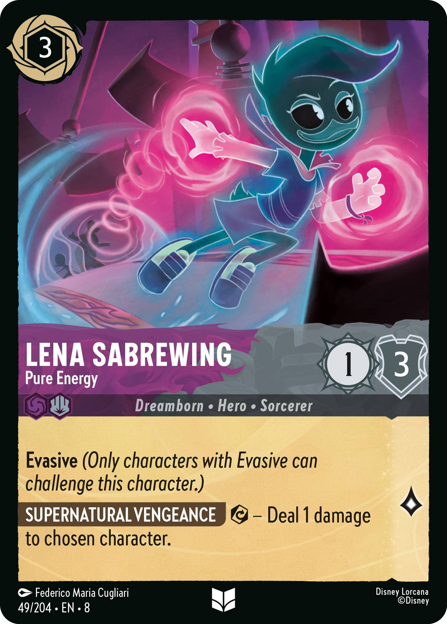 Lena Sabrewing -- Pure Energy (Reign of Jafar - 049/204 ) Uncommon