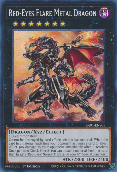 Red-Eyes Flare Metal Dragon (RA01-EN038) Super Rare - Near Mint 1st Edition