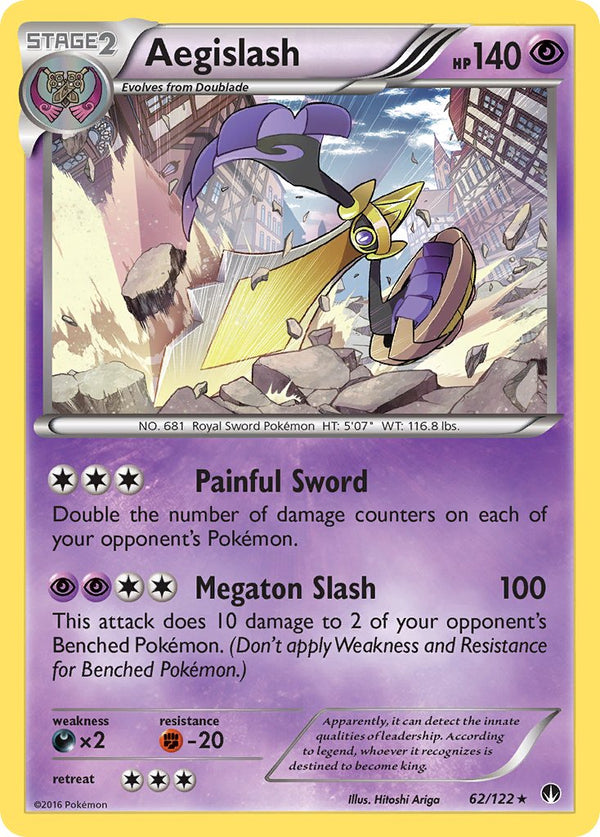 Aegislash - 062/122 (BKP) Holo Rare - Near Mint Holofoil