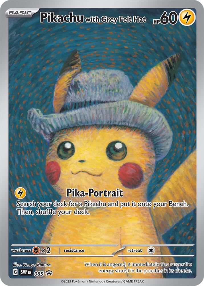 Pikachu with Grey Felt Hat - 85 (SVP) Promo - Near Mint (Sealed)