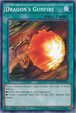 Dragon's Gunfire (BP03-EN141) Common - Near Mint 1st Edition