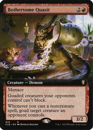 Bothersome Quasit [#628 Commander Decks Extended Art] (CLB-R)