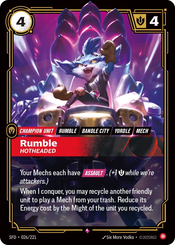 Rumble - Hotheaded - 026/221 (SFD) Rare