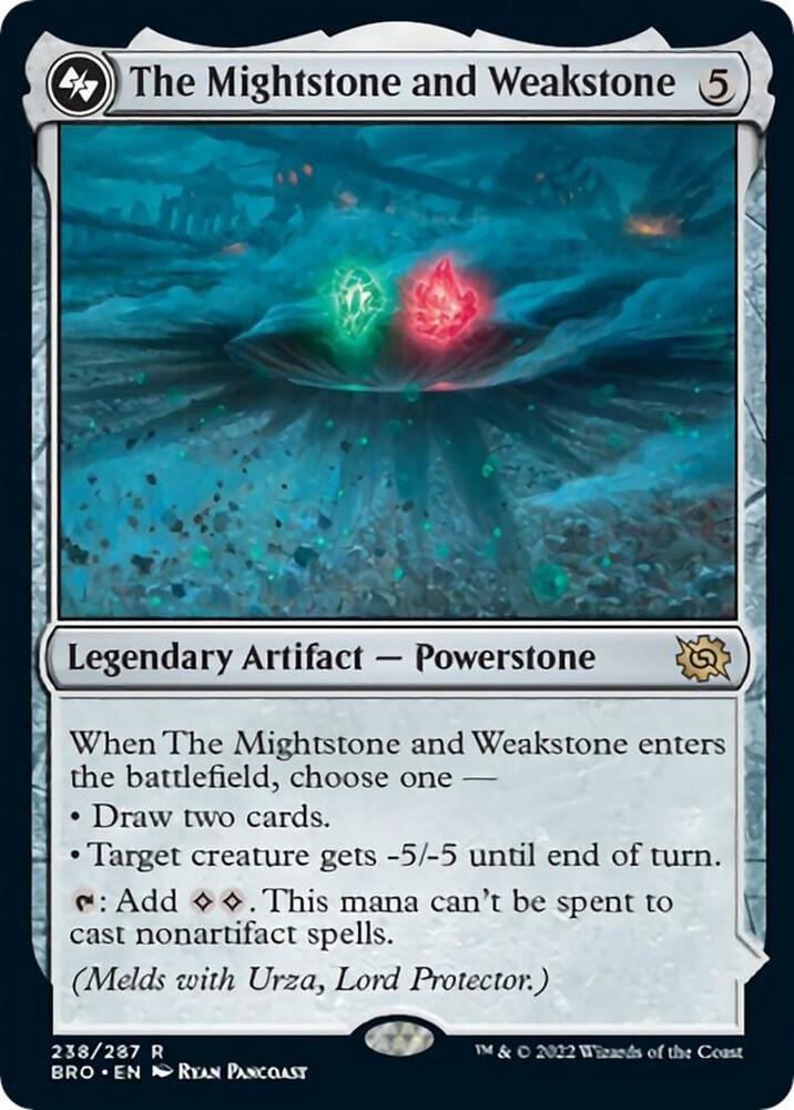 The Mightstone and Weakstone // Urza, Planeswalker (BRO-R) Moderate Play