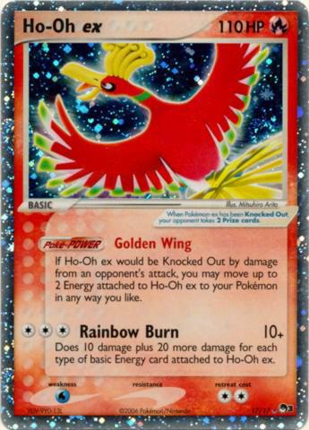Ho-Oh ex - 17/17 (POP) Ultra Rare Holo - Damaged Holofoil