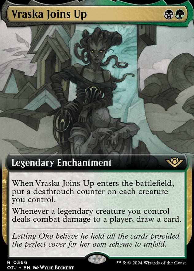 Vraska Joins Up [#0366 Extended Art] (OTJ-R)