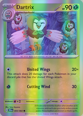 Dartrix - 004/064 (SFA) Common - Near Mint Reverse Holofoil