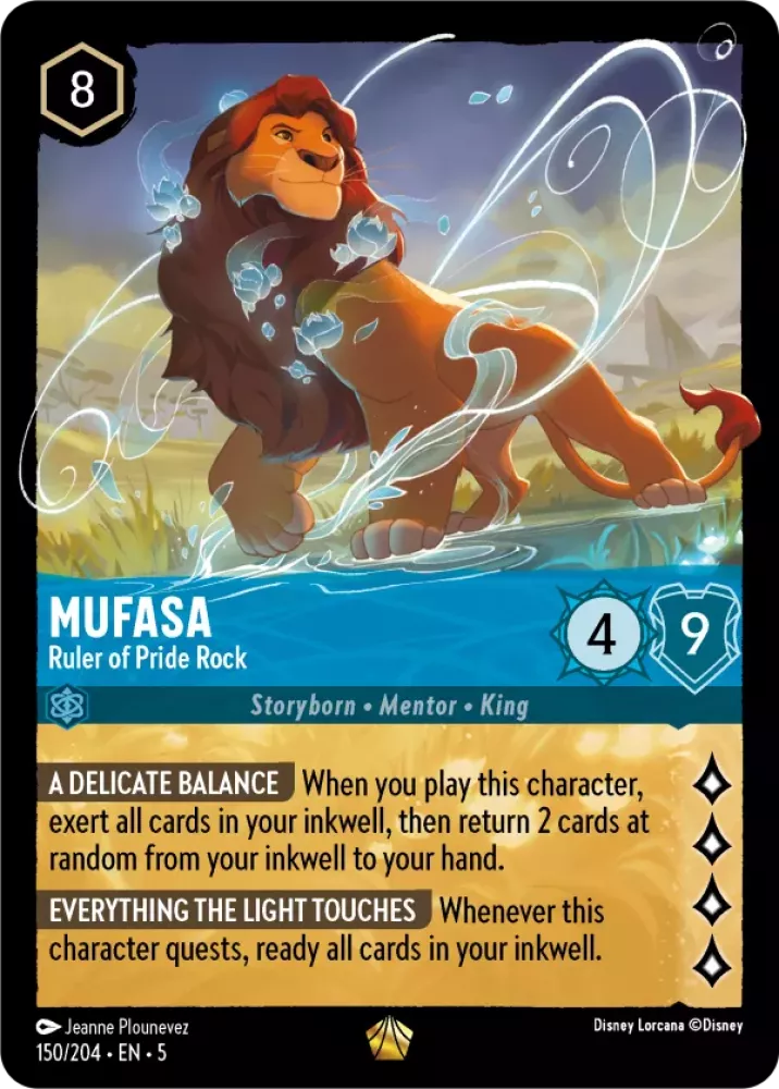 Mufasa - Ruler of Pride Rock (Shimmering Skies 150/204) Legendary - Near Mint